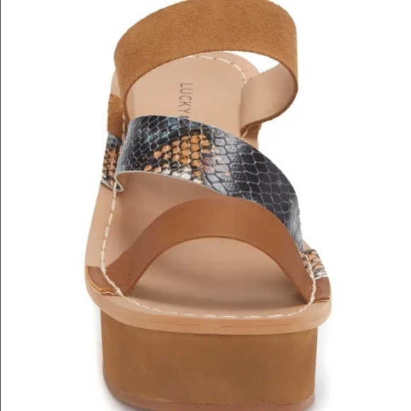 New Lucky Brand Mimya Wedge Sandals Size 10 - Picture 2 of 7